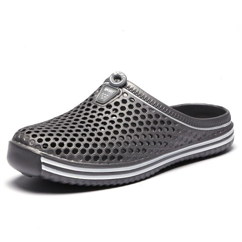 (Gray, EU39) Summer Fashion Men and Women Garden Clogs Shoes Non-slip Slippers Beach Sandals