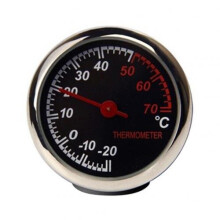(Thermometer) Car Interior Mini Quartz Watch Clock Hygrometer Thermometer Dashboard Ornament