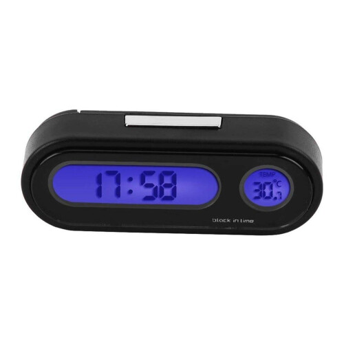 Car Digital Clock & Temperature Display Electronic Clock Thermometer Auto Electronic Clock LED Backlight Digital Display 1