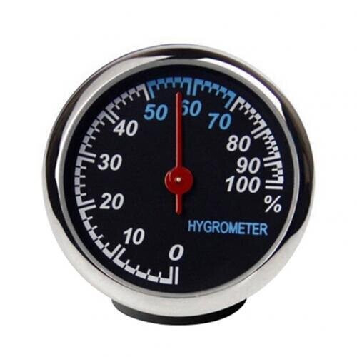 (Hygrometer) Car Interior Mini Quartz Watch Clock Hygrometer Thermometer Dashboard Ornament
