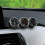 (Thermometer) Car Interior Mini Quartz Watch Clock Hygrometer Thermometer Dashboard Ornament 4