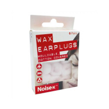 Noise-X Wax Ear Plugs 6 Pairs 0155, Great For Sleeping, Perfect For Studying, Ideal For Travel