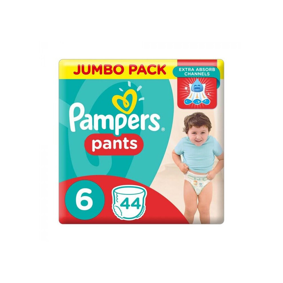 Pampers Aloe Vera Lotion Infused Baby-Dry Pants With Stretchy Sides & Leakage Protection, Size 6, For 16-21 Kg Baby, Pack of 44's