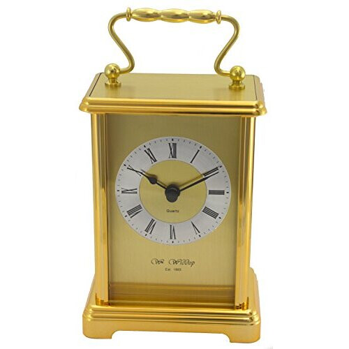 WIDDOP and Co. Gold Colour Two Tone Gilt Carriage Clock