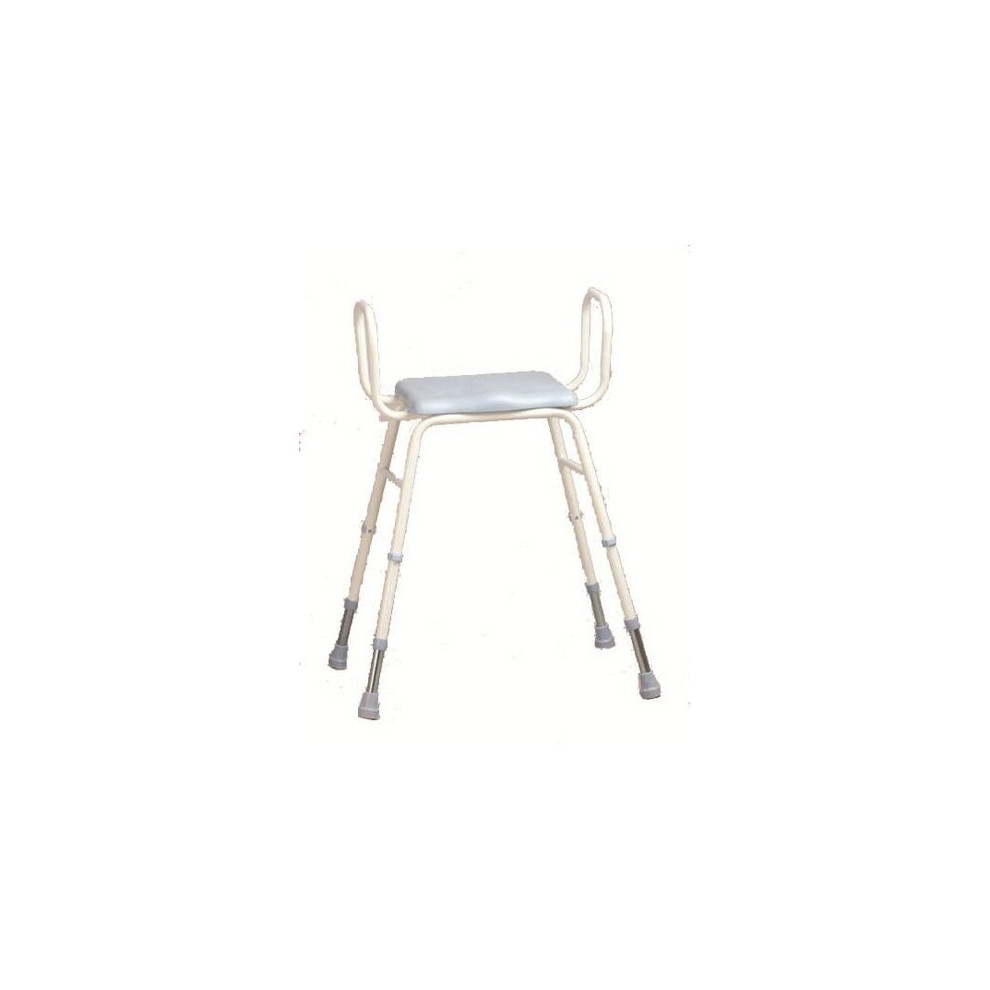 Nrs Healthcare Polyurethane Height Adjustable Perching Stool With Armrests