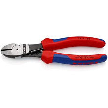 Alicate de corte diagonal com grande desmultiplicação com faceta Knipex 74 12 180 180 mm 1 pc(s)