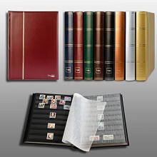 Prophila Lighthouse Stockbook stamp album (new) 60 black pages  bordeaux cover