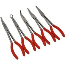 Neilsen CT3007 3007 5 Piece 11" Long Reach Pliers Set Red