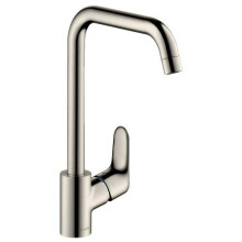 hansgrohe Focus kitchen tap 260 with selectable swivel range stainless steel optic 31820800