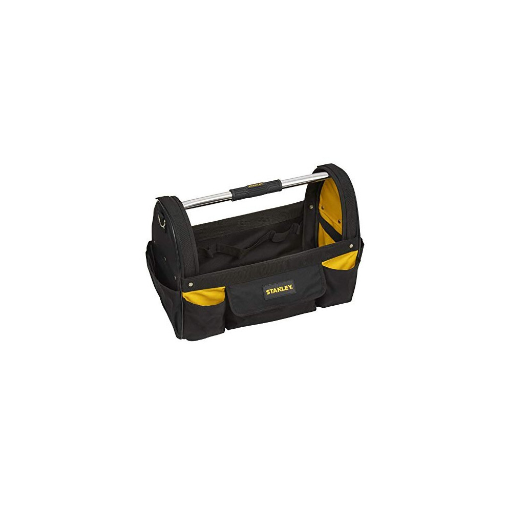 Stanley STST1-70712 Open Tote Tool Bag with Belt  Black/Yellow