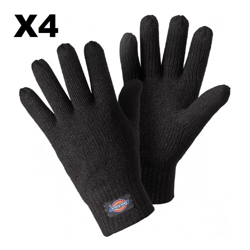 Dickies (4 Pair) Dickies Thinsulate Knitted Cold Weather Gloves | Thinsulate Gloves