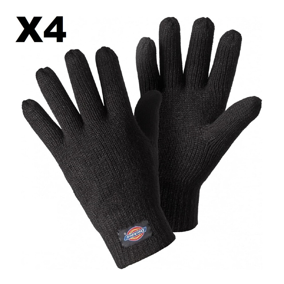 (4 Pair) Dickies Thinsulate Knitted Cold Weather Gloves | Thinsulate Gloves