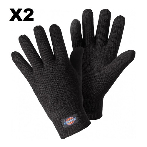 Dickies (2 Pair) Dickies Thinsulate Knitted Cold Weather Gloves | Thinsulate Gloves