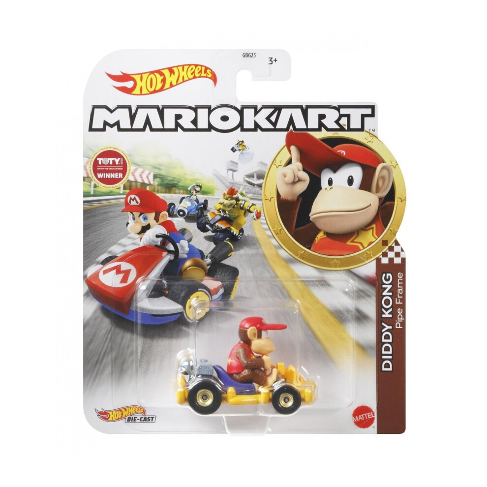 Hot Wheels Mario Kart Diddy Kong Figure