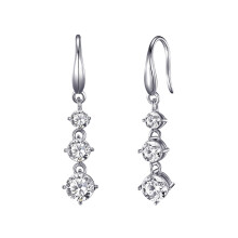 Graduated Drop Earrings Created with Swarovski Crystals