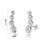 Philip Jones Jewellery Silver Plated Four Stone Climber Earrings Created With Swarovski Crystals 6
