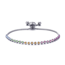 Rainbow Friendship Bracelet with Swarovski Crystals