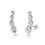 Philip Jones Jewellery Silver Plated Four Stone Climber Earrings Created With Swarovski Crystals 2