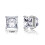 Philip Jones Jewellery Silver Plated Square Magnetic Clip On Stud Earrings Created with Swarovski Crystals 6
