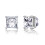 Philip Jones Jewellery Silver Plated Square Magnetic Clip On Stud Earrings Created with Swarovski Crystals 2