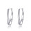 Philip Jones Jewellery Sterling Silver 30mm Oval Hoop Earrings 2