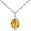 Philip Jones Jewellery Κολιέ με γενέθλιο λίθο Νοέμβριος (Τοπάζι) Δημιουργήθηκε με κρύσταλλα Swarovski 3