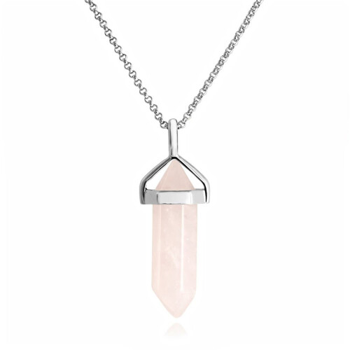 Philip Jones Jewellery Rose Quartz Gemstone Necklace 2