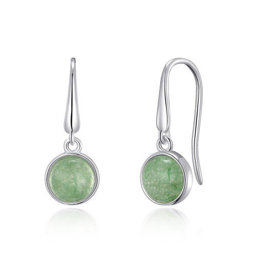 Philip Jones Jewellery Green Aventurine Drop Earrings