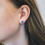 Philip Jones Jewellery Dark Blue Stud Earrings Created with Swarovski Crystals 3