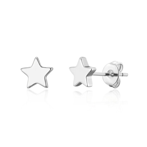 Philip Jones Jewellery Silver Plated Star Stud Earrings