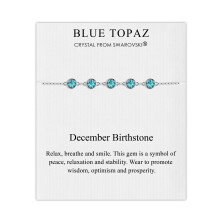 December Birthstone Bracelet Created with Blue Topaz Swarovski Crystals