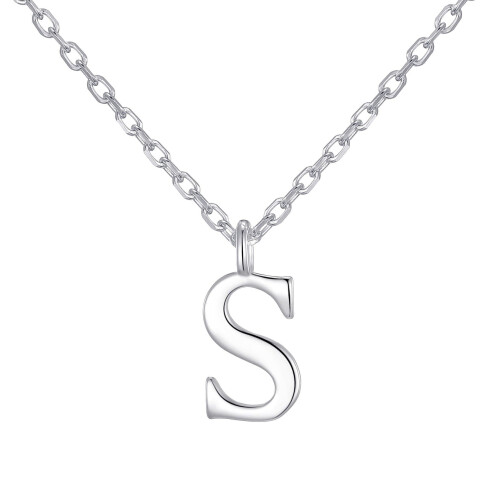 Philip Jones Jewellery Sterling Silver Initial S Necklace
