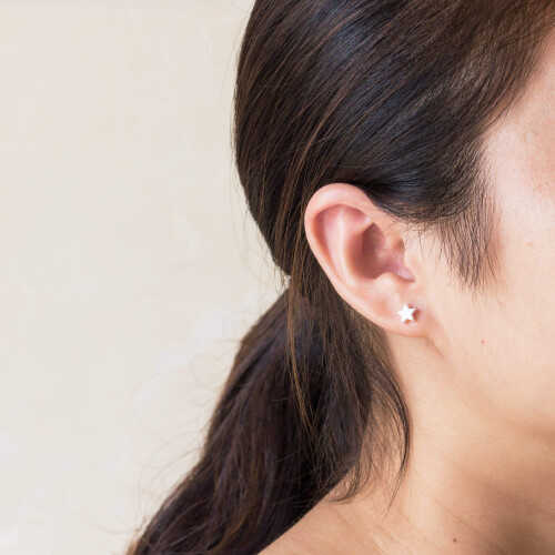 Philip Jones Jewellery Silver Plated Star Stud Earrings 2