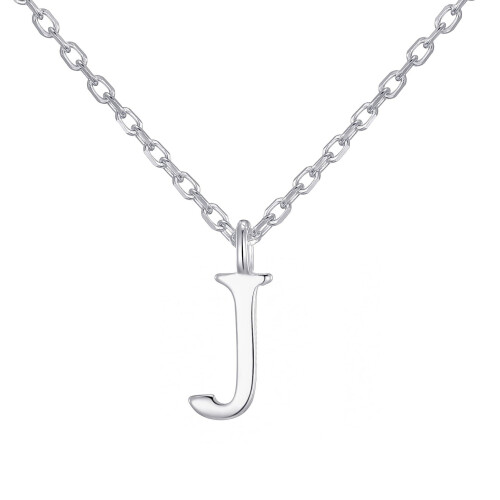 Philip Jones Jewellery Sterling Silver Initial J Necklace