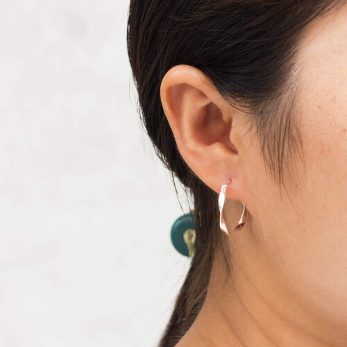 Philip Jones Jewellery Sterling Silver Twist Hoop Earrings 2