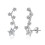 Philip Jones Jewellery Silver Plated Star Climber Earrings Created with Swarovski Crystals 1