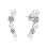 Philip Jones Jewellery White Pearl Climber Earrings Created with Swarovski Crystals 2