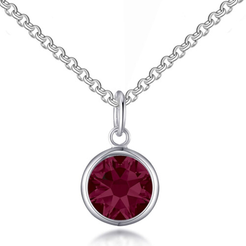 Philip Jones Jewellery July (Ruby) Birthstone Necklace Created with Swarovski Crystals 2