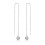 Philip Jones Jewellery Sterling Silver Thread Earrings Created with Swarovski Crystals 2