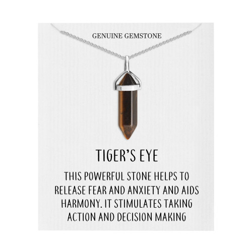Philip Jones Jewellery Tiger's Eye Gemstone Necklace
