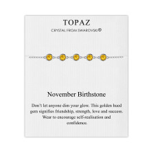 November Birthstone Bracelet Created with Topaz Swarovski Crystals