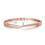Philip Jones Jewellery Rose Gold Plated Arc Bangle Created with Swarovski Crystals 6