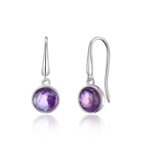 Philip Jones Jewellery Amethyst Drop Earrings