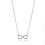 Philip Jones Jewellery Silver Plated Infinity Pendant Necklace Created with Swarovski Crystals 3