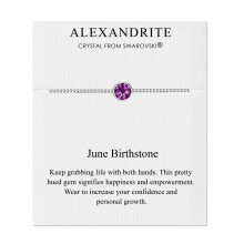 June (Alexandrite) Birthstone Bracelet Created with Swarovski Crystals