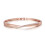 Philip Jones Jewellery Rose Gold Plated Arc Bangle Created with Swarovski Crystals 2