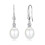 Philip Jones Jewellery Sterling Silver White Pearl Drop Earrings Created with Swarovski Crystals 2