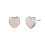 Philip Jones Jewellery Rose Quartz Heart Stud Earrings with Quote Card 3