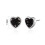Philip Jones Jewellery Black Onyx Heart Stud Earrings with Quote Card 7
