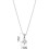 Philip Jones Jewellery Sterling Silver Solitaire CZ Necklace 7